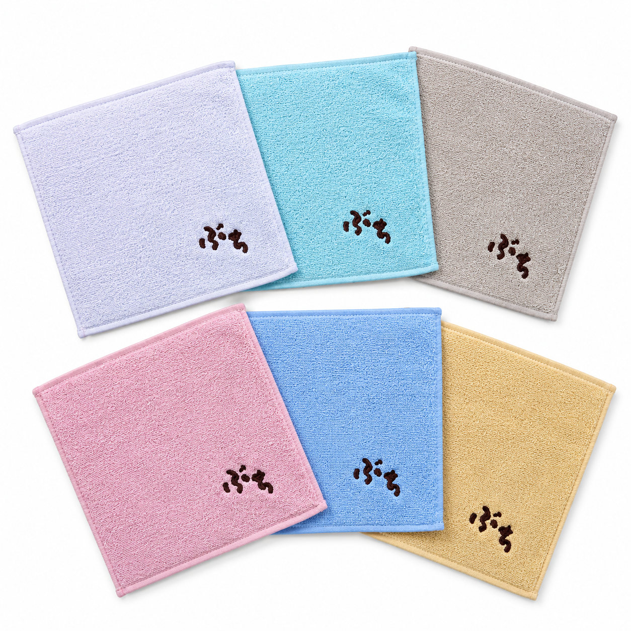 山口弁刺繍ハンカチ【ぶち】